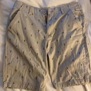 Tan shorts with anchors size 30 waist